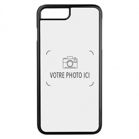 Coque iphone 7+ noir imprimé photo