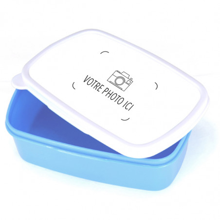 Lunch box bleue photo imprimée