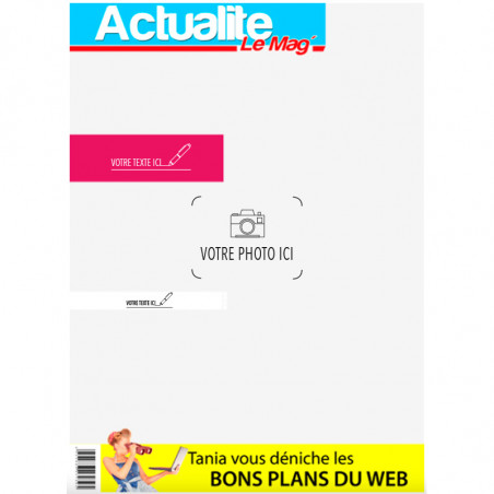 Fausse une de magazine actualité personnalisé